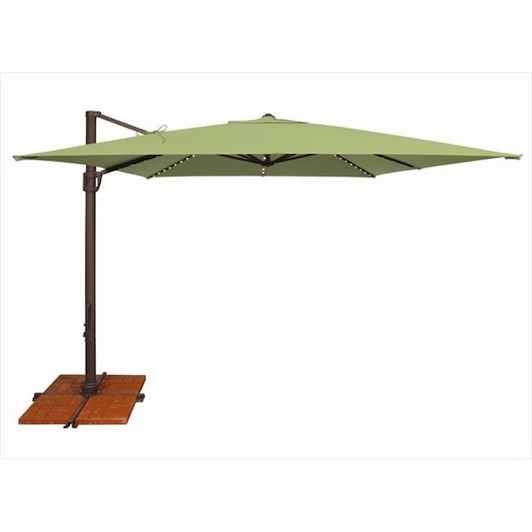 Simplyshade 10 ft. Bali Pro Square Rotating Cantilever Umbrella with Lights Ginkgo SSAD45SL-10SQ00-A54011 - main